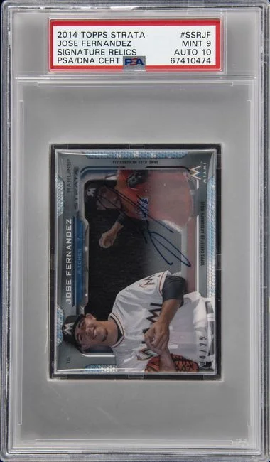 2014 Topps Jose Fernandez Strata Signature Relics #SSR-JF card image