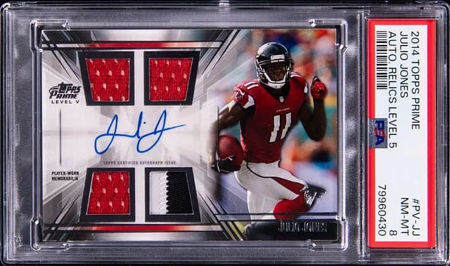 2014 Topps Julio Jones Prime Autograph Relics Level 5 #PV-JJ card image