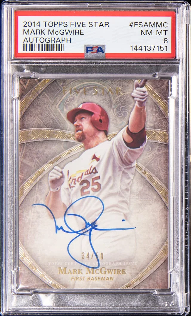 2014 Topps Mark McGwire Five Star Autograph #FSA-MMC card image