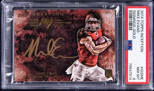 2014 Topps Mike Evans Inception Gold Signings Signed #IGS-ME card image