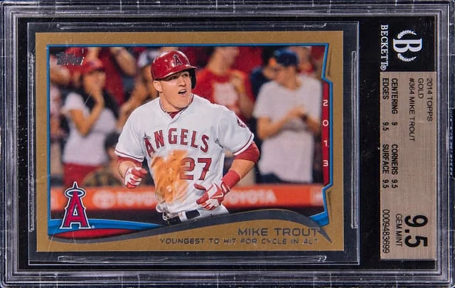 2014 Topps Mike Trout Gold #364 card image