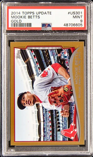 2014 Topps Mookie Betts Gold #Us301 card image