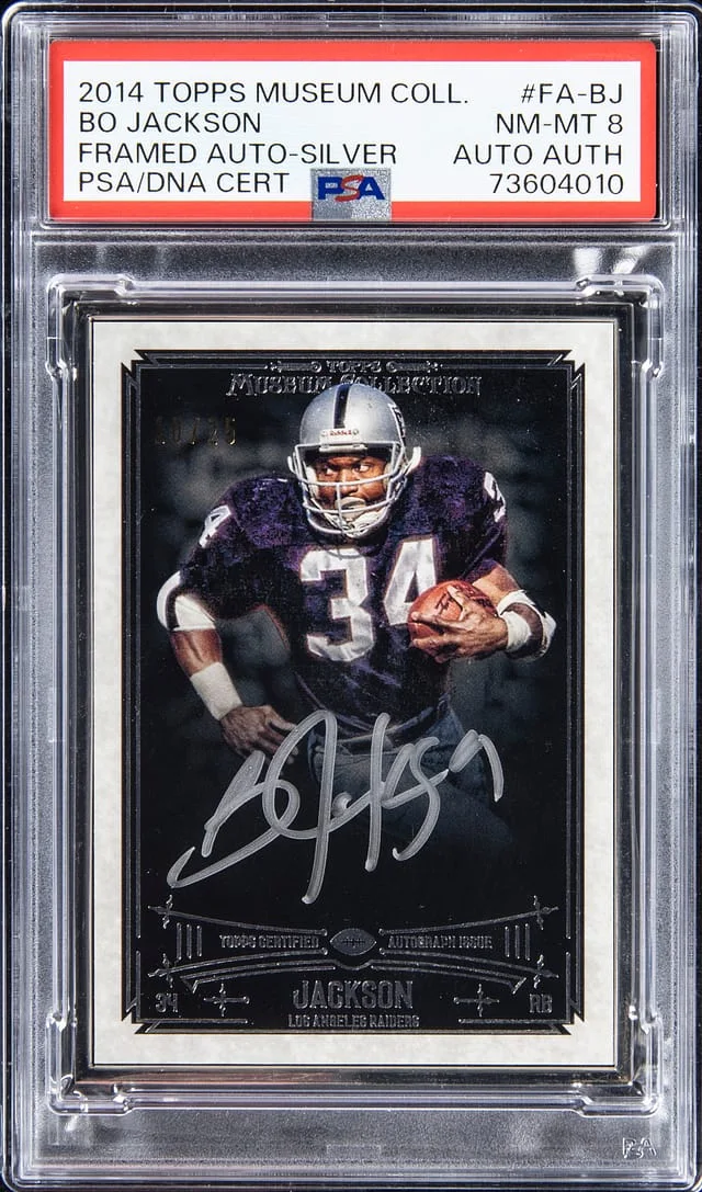 2014 Topps Museum Collection Bo Jackson Framed Autograph Silver #FA-BJ card image