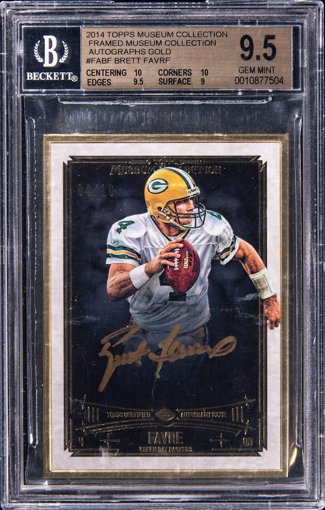 2014 Topps Museum Collection Brett Favre Framed Museum Collection Autographs Gold #FA-BF card image
