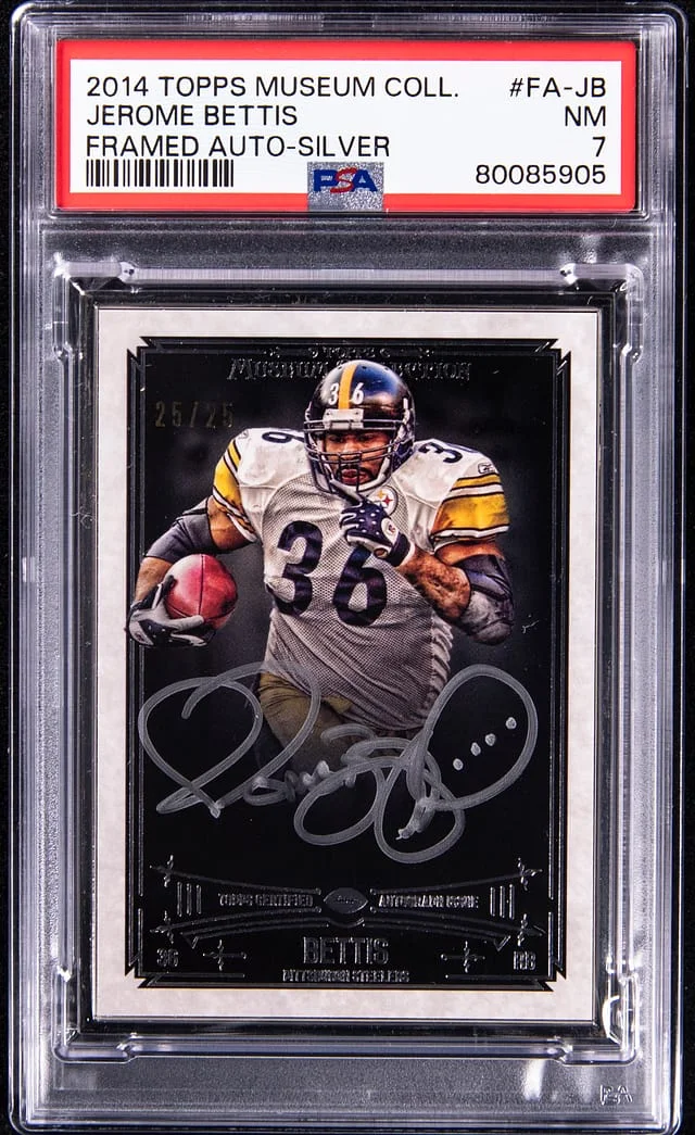 2014 Topps Museum Collection Jerome Bettis Framed Autograph Silver #FA-JB card image