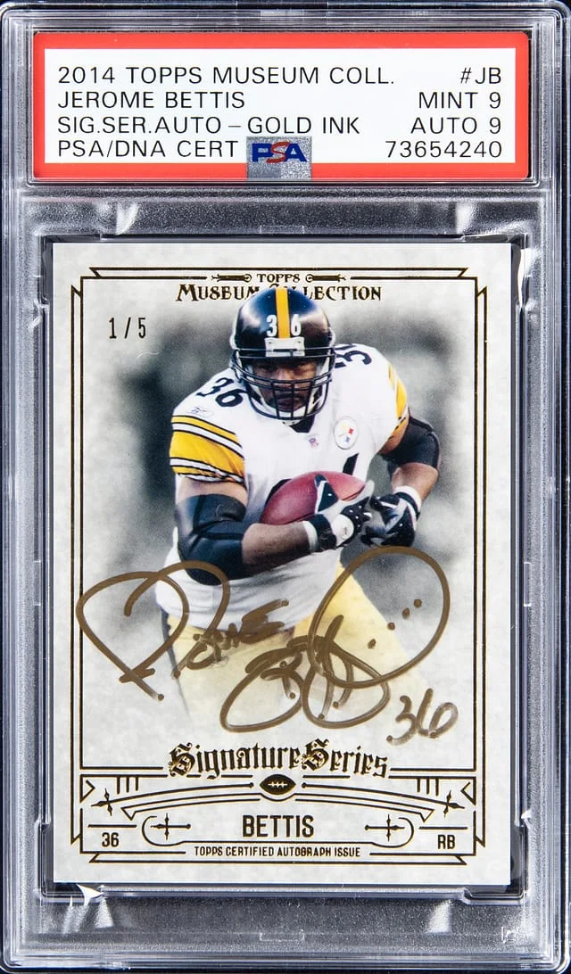 2014 Topps Museum Collection Jerome Bettis Signature Series Autograph Gold Ink #SSA-JB card image