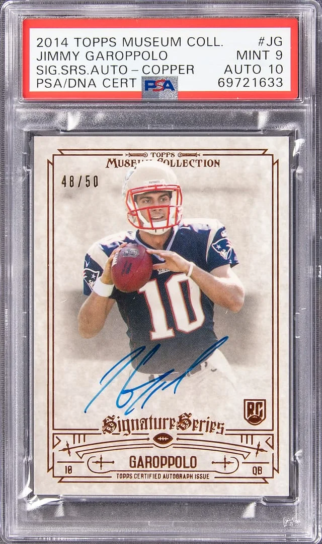 2014 Topps Museum Collection Jimmy Garoppolo Signature Series Autograph Copper #SSA-JG card image