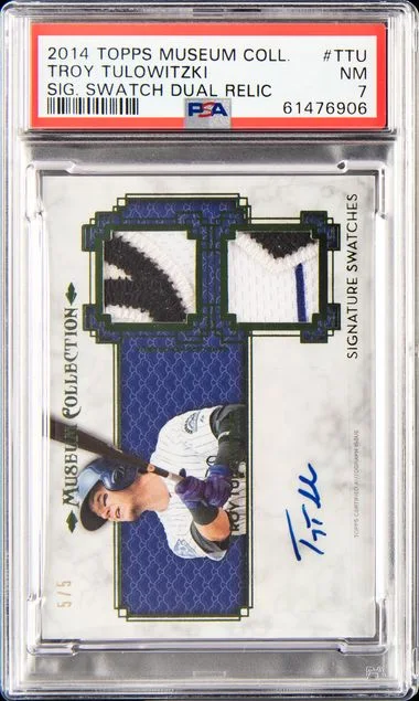 2014 Topps Museum Collection Signature Swatches Dual Relic Ttu Troy Tulowitzki #no-number card image