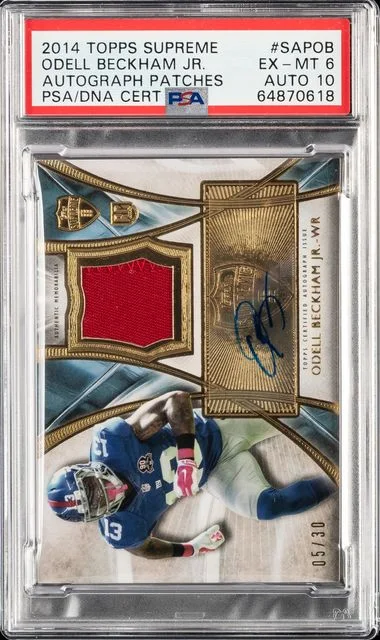 2014 Topps Odell Beckham Jr. Supreme Autograph Patches #APP-OB card image