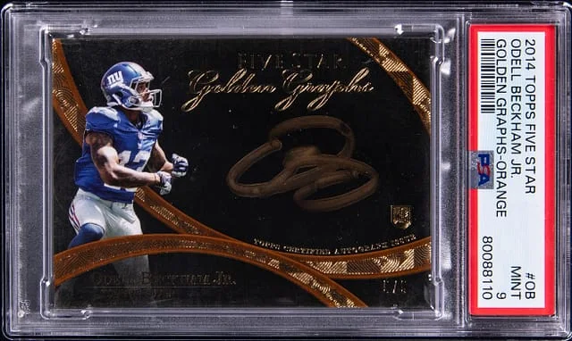 2014 Topps Odell Beckham Jr. Five Star Golden Graphs Orange #FSGG-OB card image