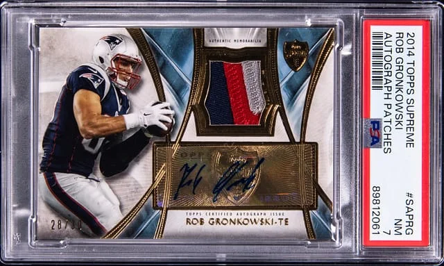 2014 Topps Rob Gronkowski Supreme Autograph Patch #SAP-RG card image