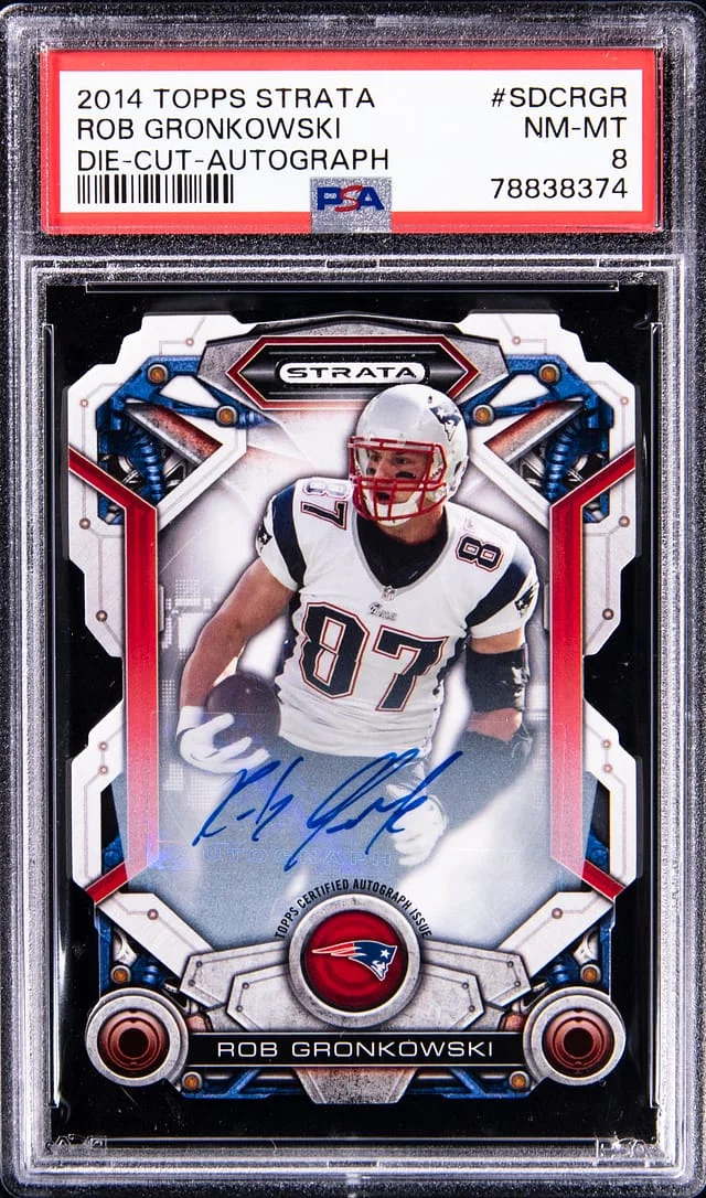 2014 Topps Rob Gronkowski Strata Die-Cut Autograph #SDC-RGR card image