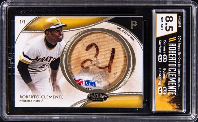 2014 Topps Roberto Clemente Game-Used Tier One Bat Knob #BK-RCL card image