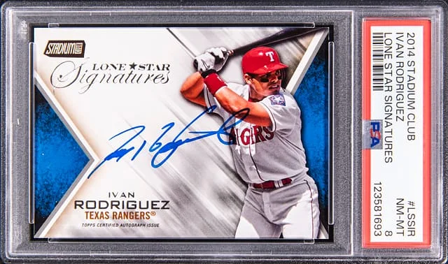 2014 Topps Stadium Club Ivan Rodriguez Lone Star Signatures #LSSIR card image