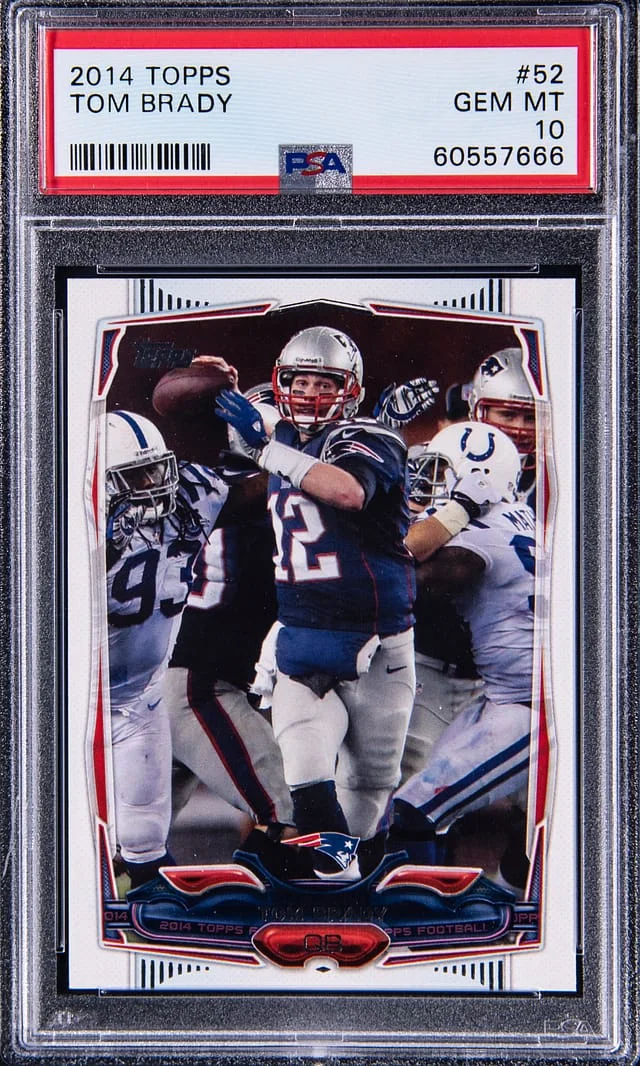2014 Topps Tom Brady Blue Jersey #62 card image