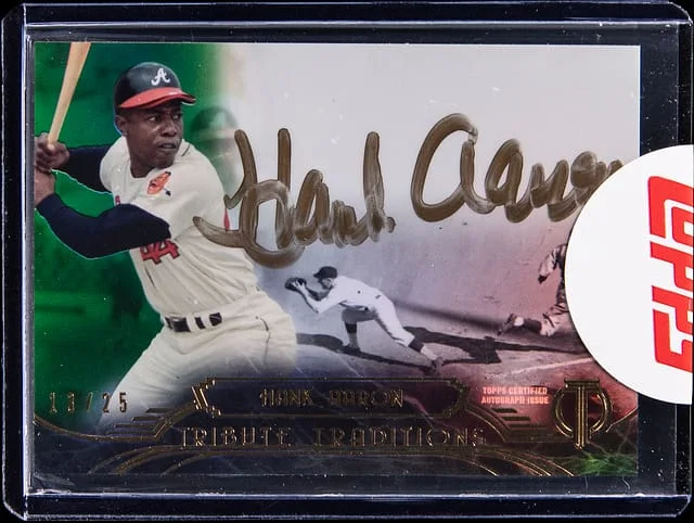 2014 Topps Tribute Hank Aaron Traditions Autograph #TT-HA card image