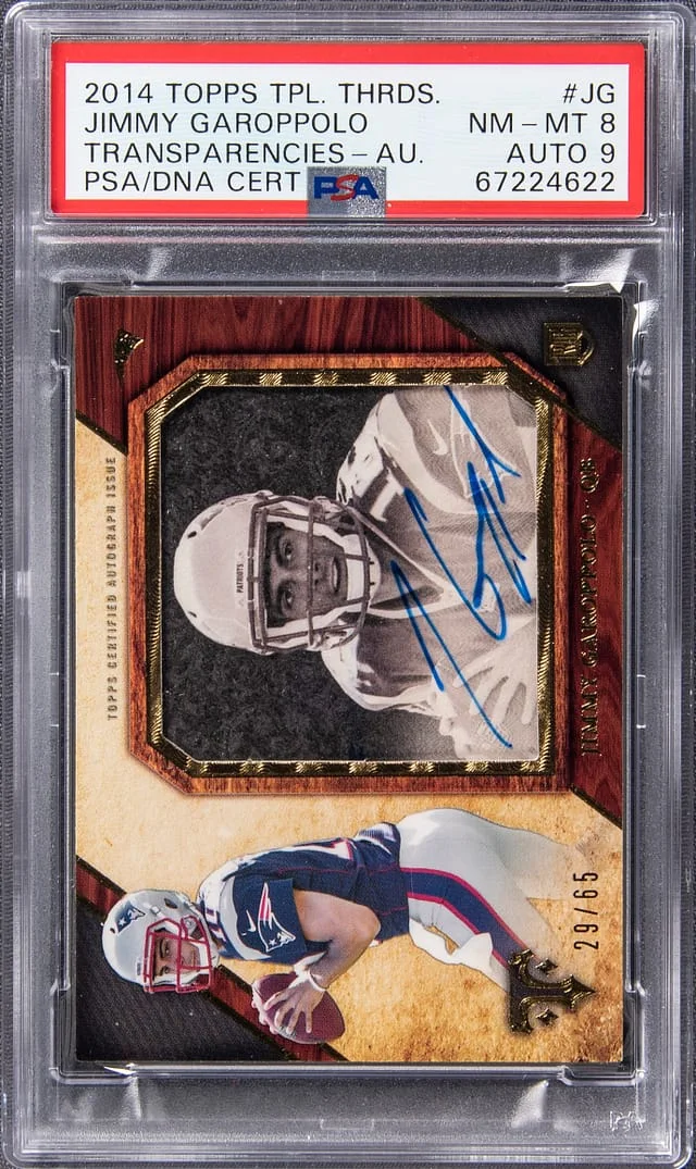 2014 Topps Triple Threads Jimmy Garoppolo Transparencies Autographs #TTT-JG card image