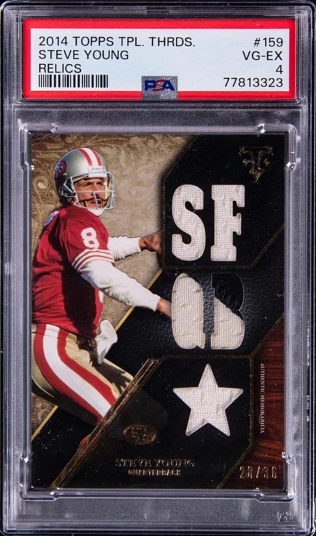 2014 Topps Triple Threads Steve Young Relics #159 card image