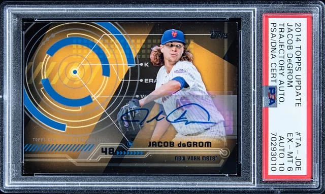 2014 Topps Update Jacob deGrom Trajectory Autographs #TA-JDE card image
