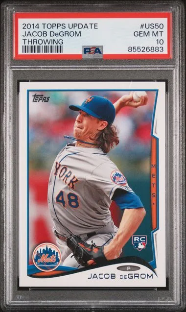 2014 Topps Update Jacob Degrom Throwing #US50 card image