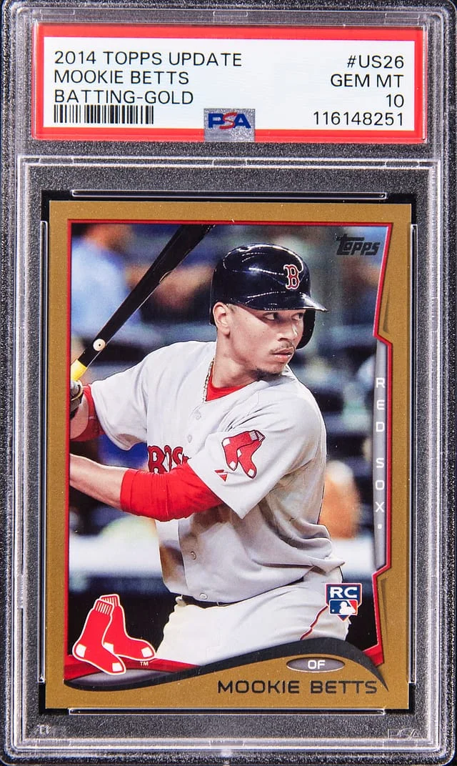 2014 Topps Update Mookie Betts Batting #US-26 card image