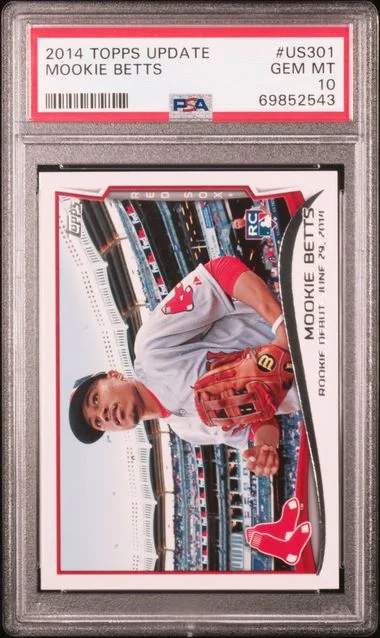 2014 Topps Update Mookie Betts Gold #US301 card image