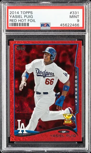2014 Topps Yasiel Puig Red Hot Foil #331 card image