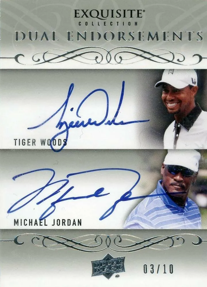 2014 Upper Deck Exquisite Michael Jordan Dual Endorsements #EE2-JW card image