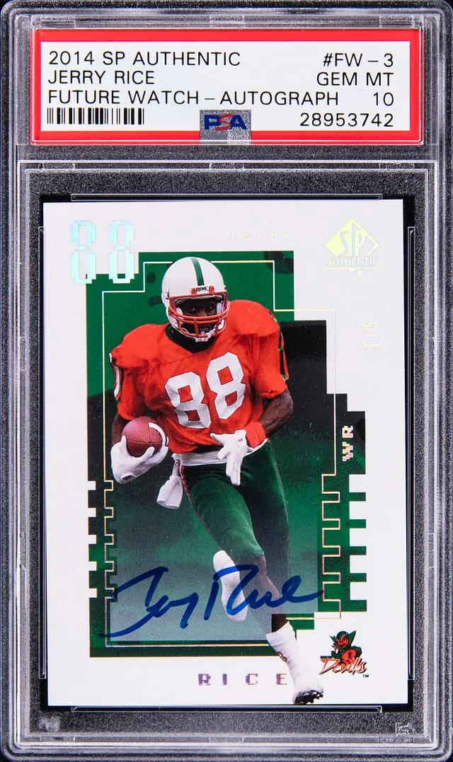 2014 Upper Deck Jerry Rice Future Watch Autograph #FW-3 card image