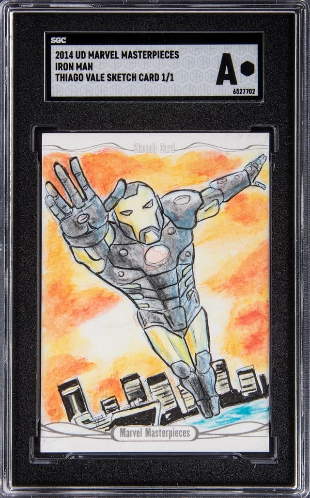 2014 Upper Deck Marvel Masterpieces Iron Man Hand-Drawn Sketch Card #no-number card image