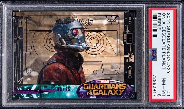 2014 Upper Deck On A Desolate Planet Guardians of the Galaxy Purple #1 card image