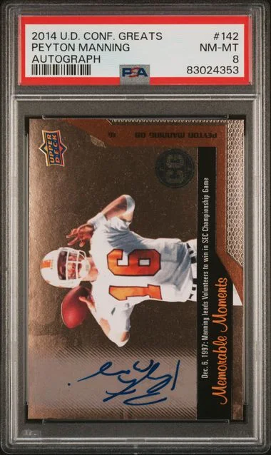 2014 Upper Deck Peyton Manning Conference Greats Autograph #142 card image