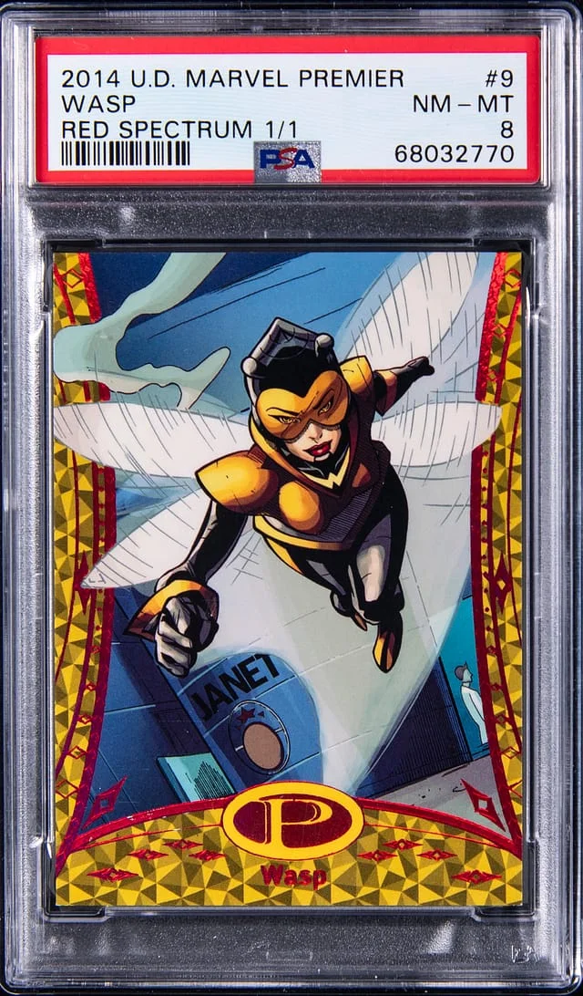 2014 Upper Deck Wasp Marvel Premier Red Spectrum #9 card image