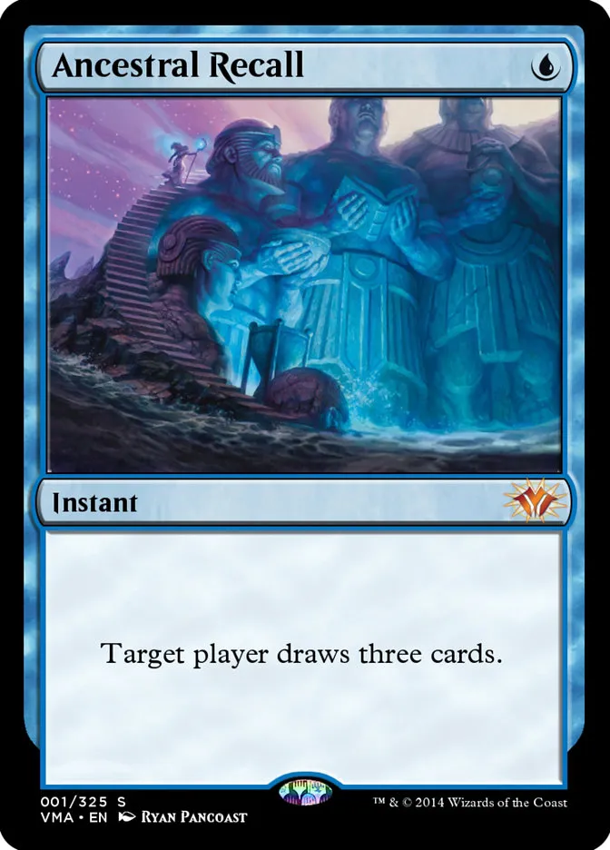 2014 Vintage Masters Ancestral Recall bonus #1 unlisted card image