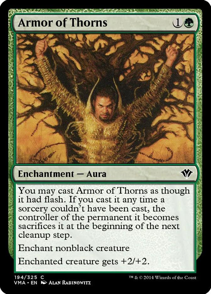 2014 Vintage Masters Armor of Thorns common #194 unlisted card image