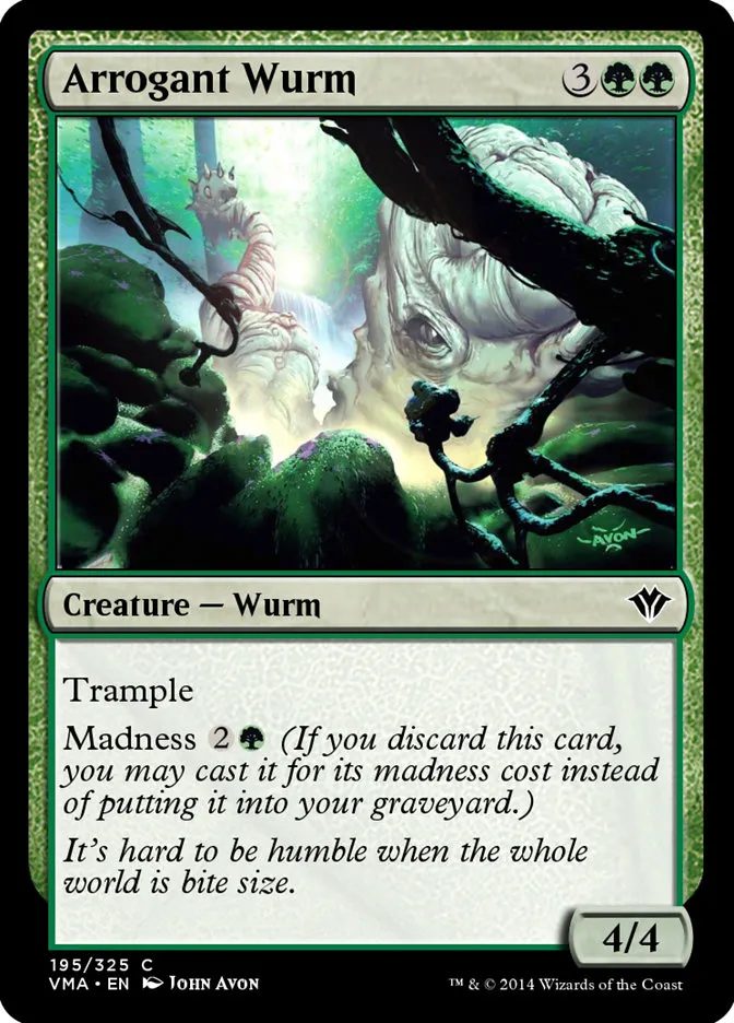 2014 Vintage Masters Arrogant Wurm common #195 unlisted card image