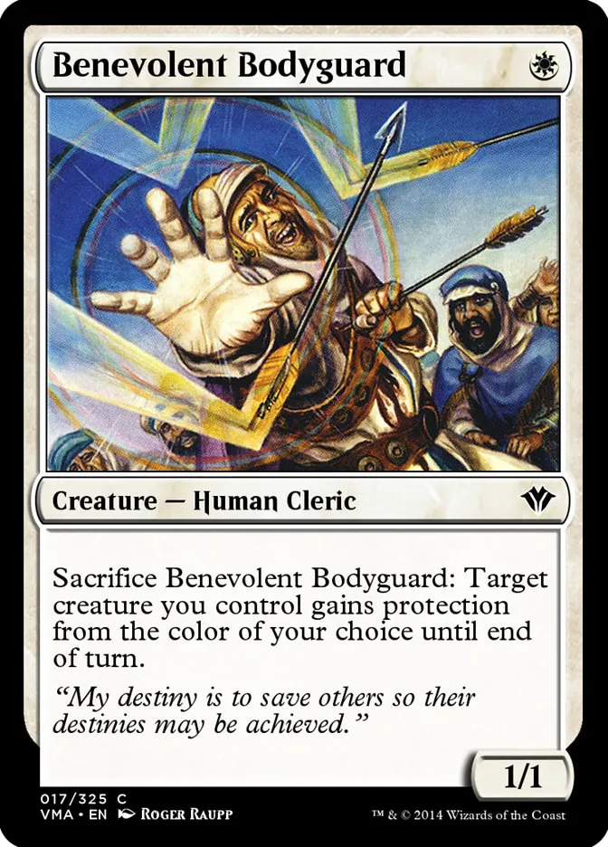 2014 Vintage Masters Benevolent Bodyguard common #17 unlisted card image