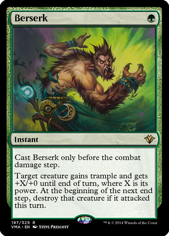 2014 Vintage Masters Berserk rare #197 unlisted card image