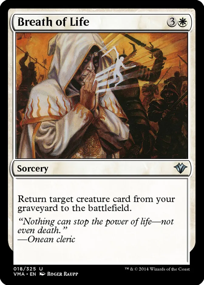2014 Vintage Masters Breath of Life uncommon #18 unlisted card image
