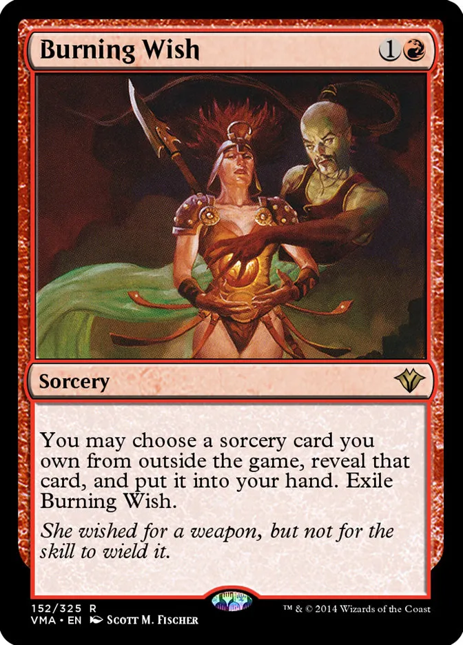 2014 Vintage Masters Burning Wish rare #152 unlisted card image