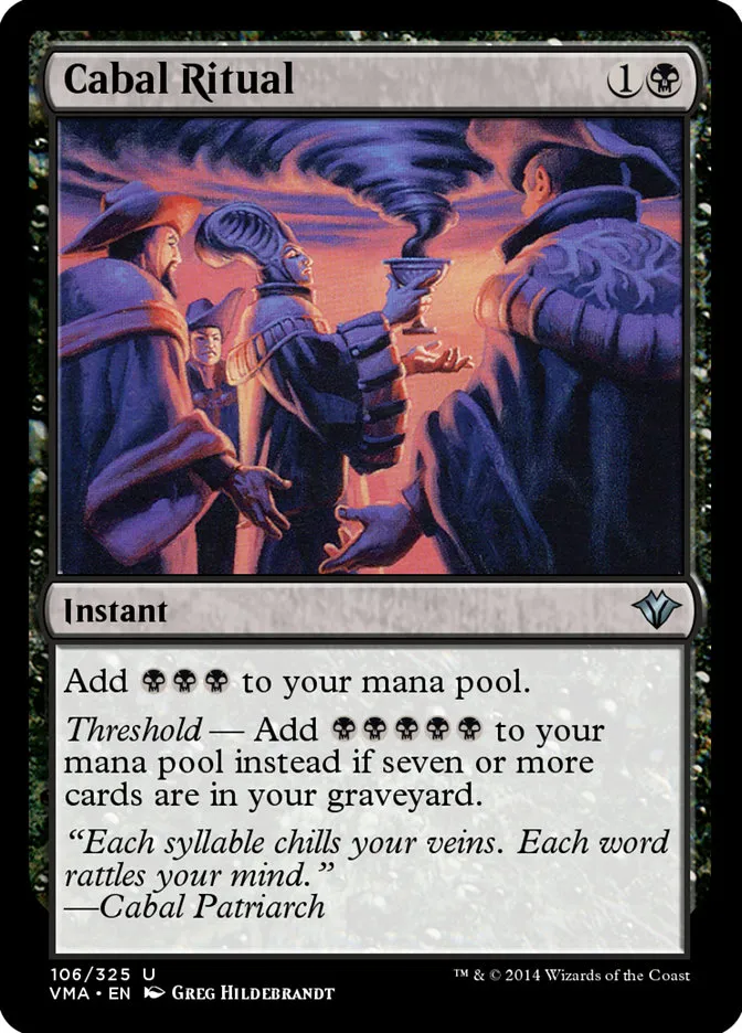2014 Vintage Masters Cabal Ritual uncommon #106 unlisted card image
