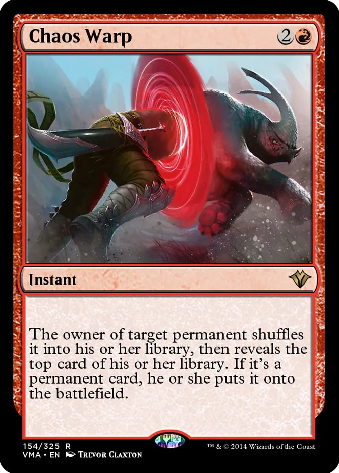 2014 Vintage Masters Chaos Warp rare #154 unlisted card image