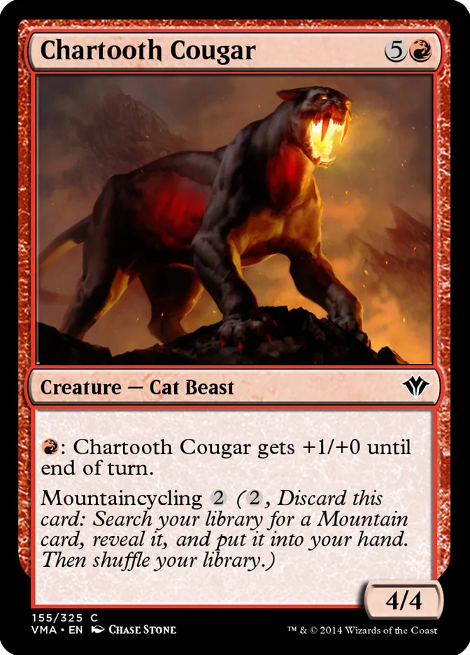 2014 Vintage Masters Chartooth Cougar common #155 unlisted card image