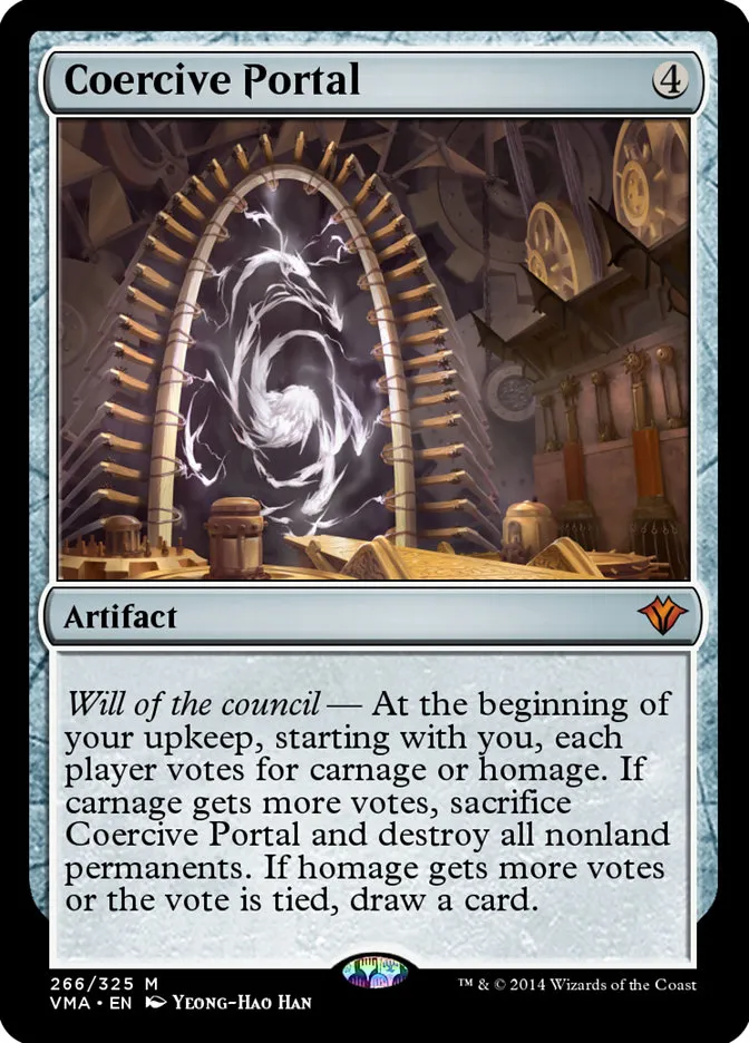 2014 Vintage Masters Coercive Portal mythic #266 unlisted card image