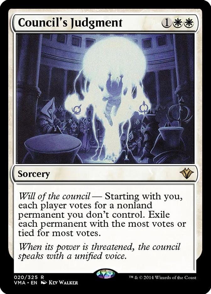 2014 Vintage Masters Council's Judgment rare #20 unlisted card image