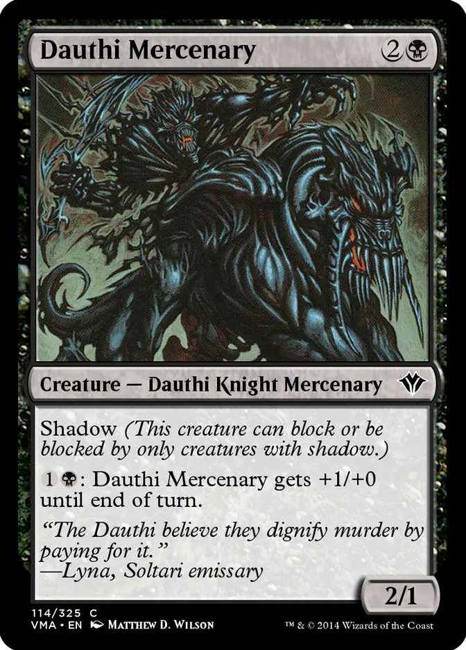 2014 Vintage Masters Dauthi Mercenary common #114 unlisted card image