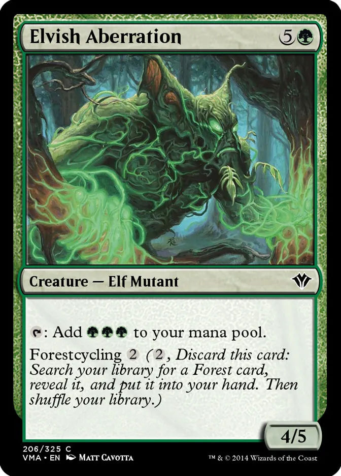 2014 Vintage Masters Elvish Aberration common #206 unlisted card image