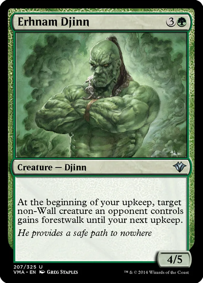 2014 Vintage Masters Erhnam Djinn uncommon #207 unlisted card image