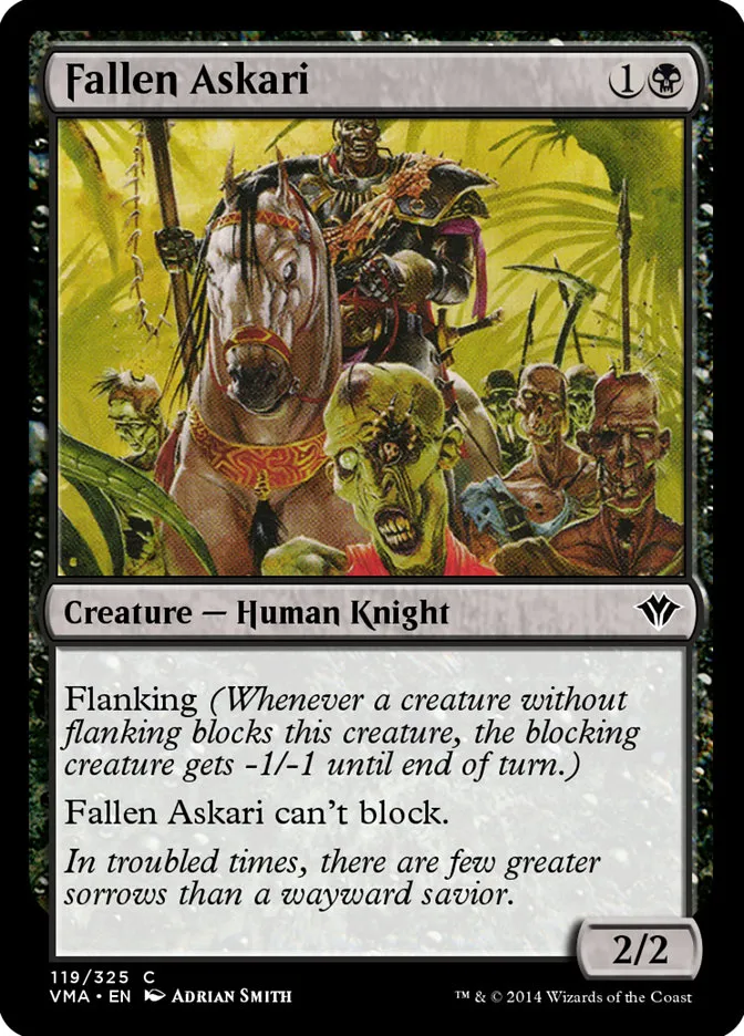 2014 Vintage Masters Fallen Askari common #119 unlisted card image
