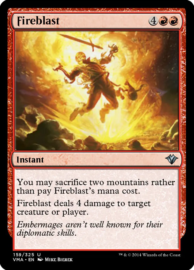 2014 Vintage Masters Fireblast uncommon #159 unlisted card image